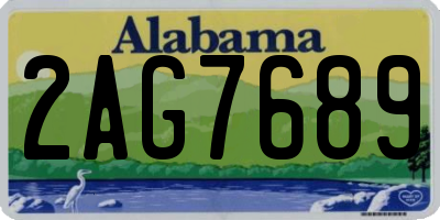 AL license plate 2AG7689