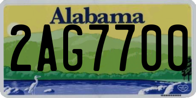 AL license plate 2AG7700