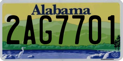 AL license plate 2AG7701