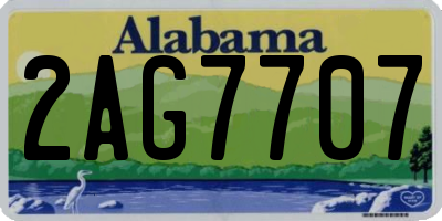 AL license plate 2AG7707