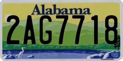 AL license plate 2AG7718