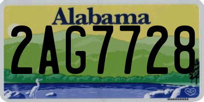 AL license plate 2AG7728