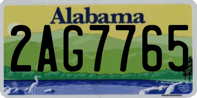 AL license plate 2AG7765