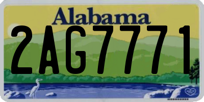 AL license plate 2AG7771