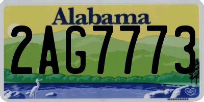 AL license plate 2AG7773