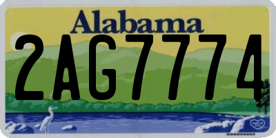AL license plate 2AG7774