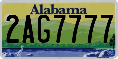 AL license plate 2AG7777