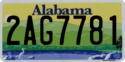 AL license plate 2AG7781