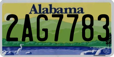 AL license plate 2AG7783