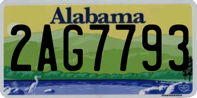 AL license plate 2AG7793