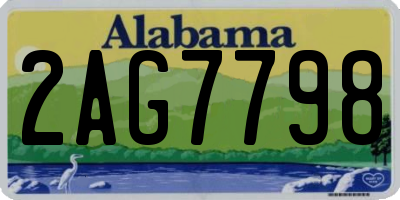 AL license plate 2AG7798