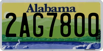 AL license plate 2AG7800
