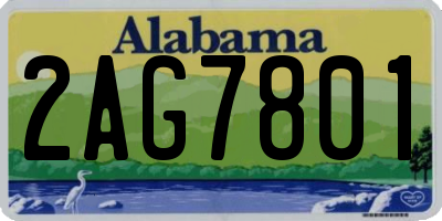 AL license plate 2AG7801