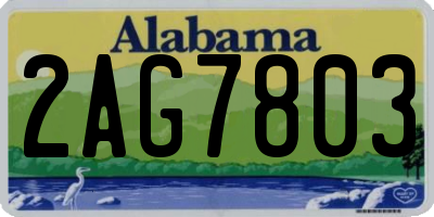 AL license plate 2AG7803