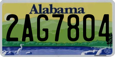 AL license plate 2AG7804