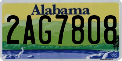AL license plate 2AG7808