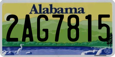 AL license plate 2AG7815