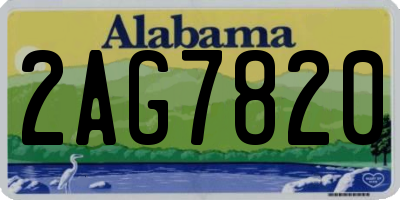 AL license plate 2AG7820