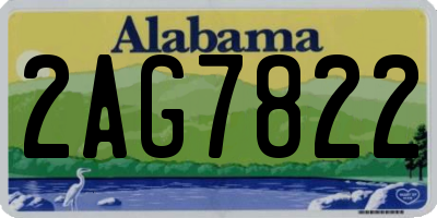 AL license plate 2AG7822