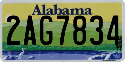 AL license plate 2AG7834