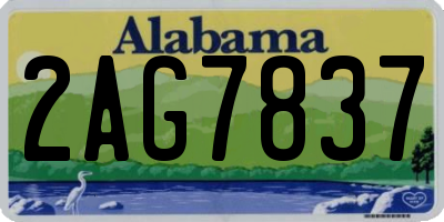 AL license plate 2AG7837