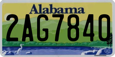 AL license plate 2AG7840