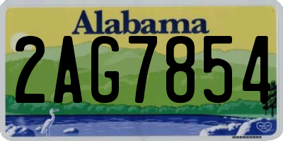 AL license plate 2AG7854