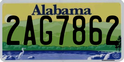AL license plate 2AG7862