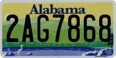 AL license plate 2AG7868