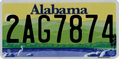 AL license plate 2AG7874
