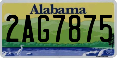 AL license plate 2AG7875