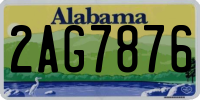 AL license plate 2AG7876