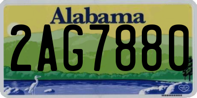 AL license plate 2AG7880
