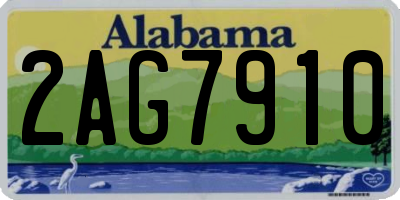 AL license plate 2AG7910