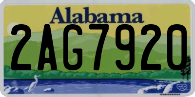AL license plate 2AG7920