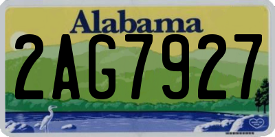 AL license plate 2AG7927