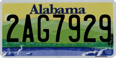 AL license plate 2AG7929