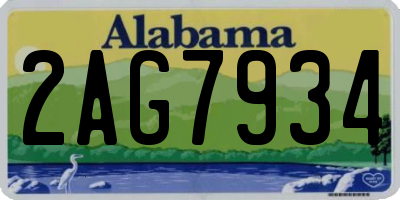 AL license plate 2AG7934