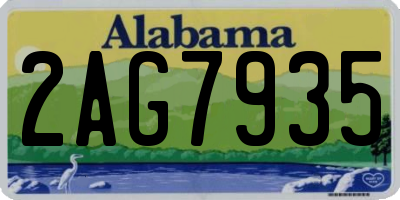 AL license plate 2AG7935