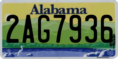 AL license plate 2AG7936