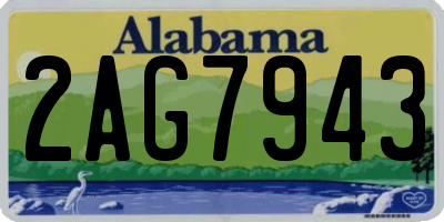 AL license plate 2AG7943