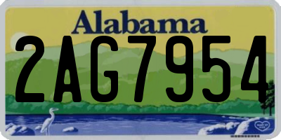 AL license plate 2AG7954