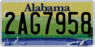 AL license plate 2AG7958