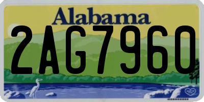 AL license plate 2AG7960