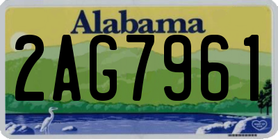 AL license plate 2AG7961