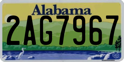 AL license plate 2AG7967