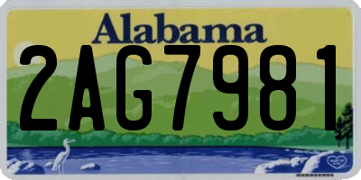 AL license plate 2AG7981