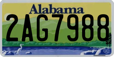 AL license plate 2AG7988
