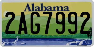 AL license plate 2AG7992