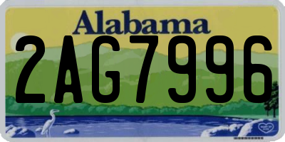 AL license plate 2AG7996